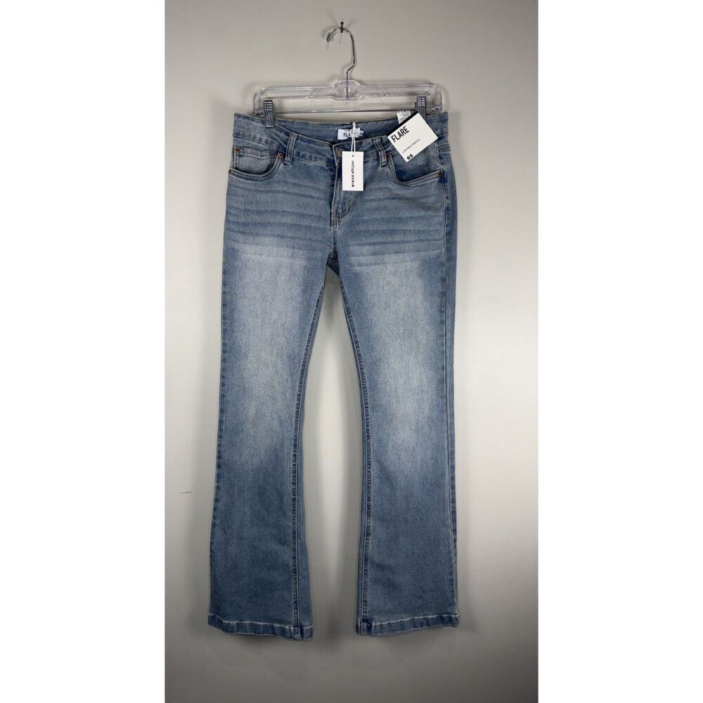 NWT Y2K Refuge Low Rise Stretch Flare Leg Denim Jeans Size 3
